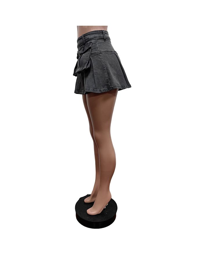 SUPER WHOLESALE | Pleated Denim Skirt