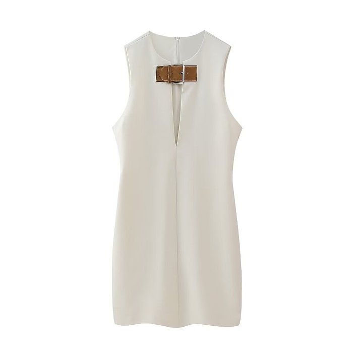 SUPER WHOLESALE | Buckle Strapless Dress