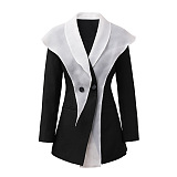 SUPER WHOLESALE | Layered Blazer Top with White& Black Tones