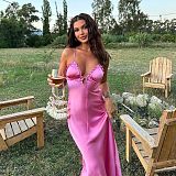 SUPER WHOLESALE | Silk Material Sexy Maxi Dress