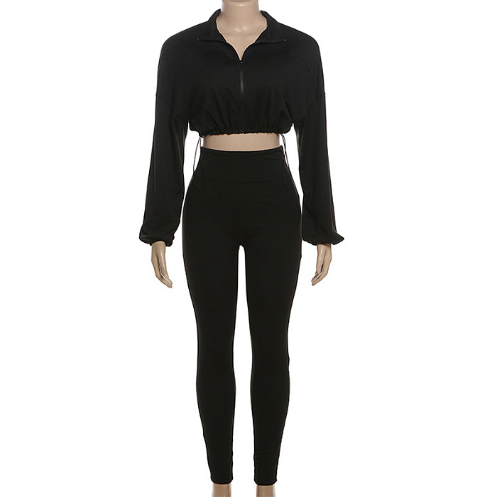 SUPER WHOLESALE | Crop Drawstring Tracking Suit