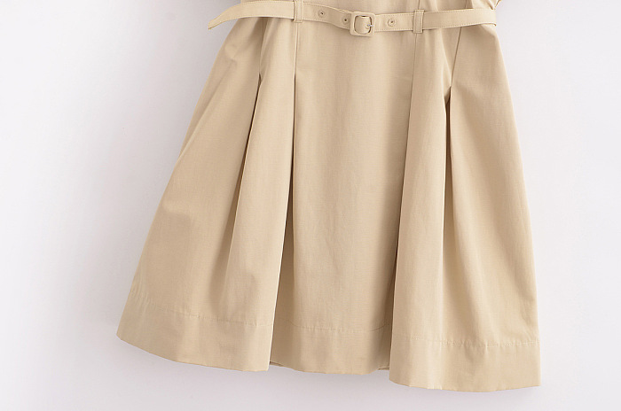 SUPER WHOLESALE | Bat Shoulder Self-belt Dress