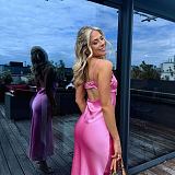 SUPER WHOLESALE | Silk Material Sexy Maxi Dress