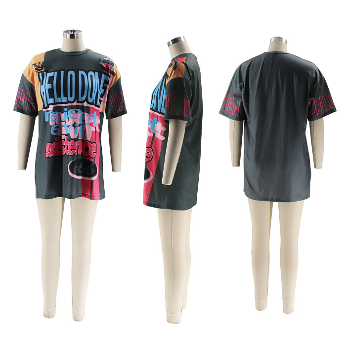 SUPER WHOLESALE | Printed Oversize T-shirt Top