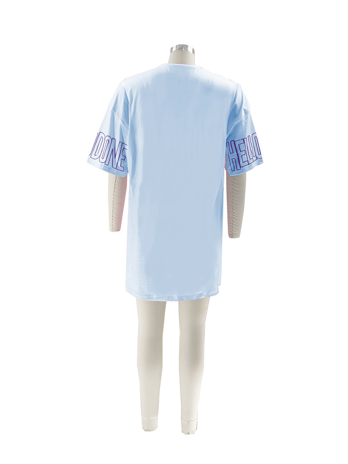 SUPER WHOLESALE | Printed Oversize T-shirt Top