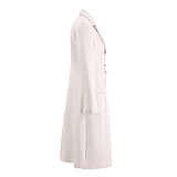 SUPER WHOLESALE | Blazer Collar Trench Coat