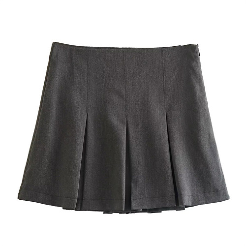 SUPER WHOLESALE | Pleated Mini Skirt in Grey