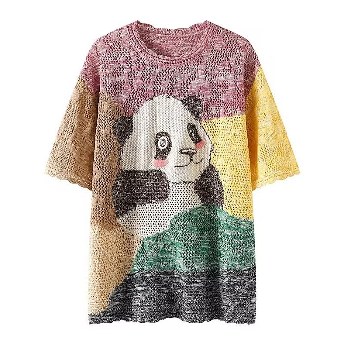 SUPER WHOLESALE | Oversize Embroidered Panda Sweater