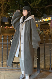 SUPER WHOLESALE | Hoodie Two Layers Trench Coat