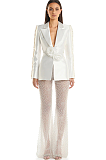 SUPER WHOLESALE | Pu Material Blazer Suit