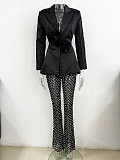 SUPER WHOLESALE | Pu Material Blazer Suit