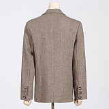 SUPER WHOLESALE | Big Rose Attached Blazer Top in Camel