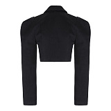 SUPER WHOLESALE | Wool Zipper Jacket Top