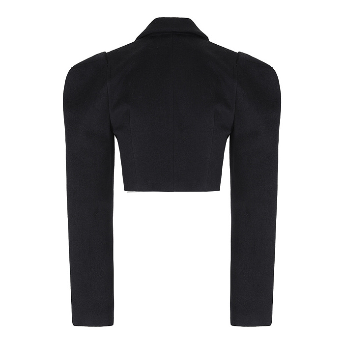 SUPER WHOLESALE | Wool Zipper Jacket Top