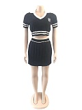 SUPER WHOLESALE | Pleated Skirt with Crop Top