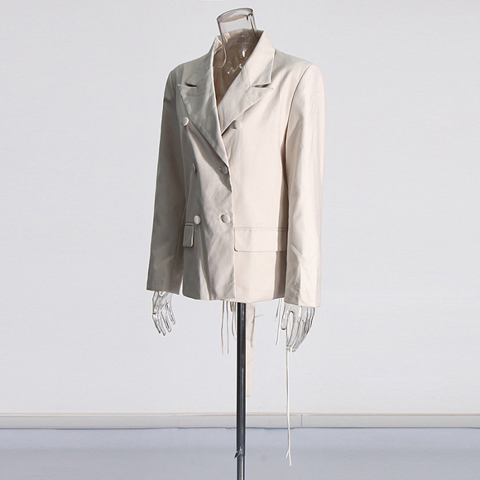 SUPER WHOLESALE | Open Back String Blazer Top