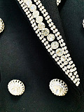 SUPER WHOLESALE | Rhinestone  Blazer Set