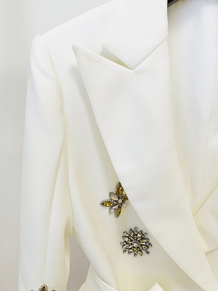 SUPER WHOLESALE | Rhinestone Belted Blazer Jacket