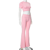 SUPER WHOLESALE | Elastic High Waist Pants Set