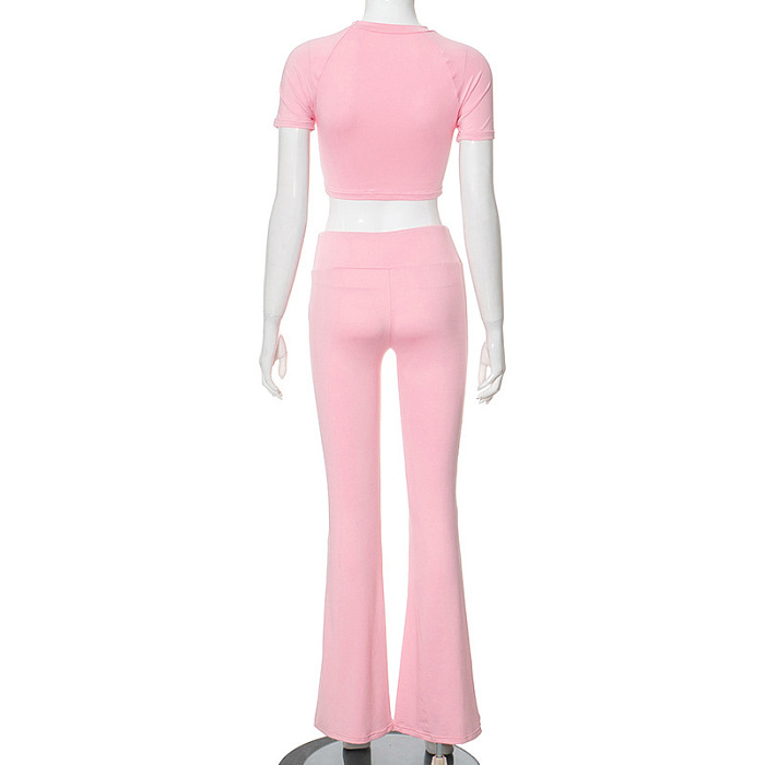 SUPER WHOLESALE | Elastic High Waist Pants Set