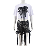 SUPER WHOLESALE | Embroidered Short Set with Strips