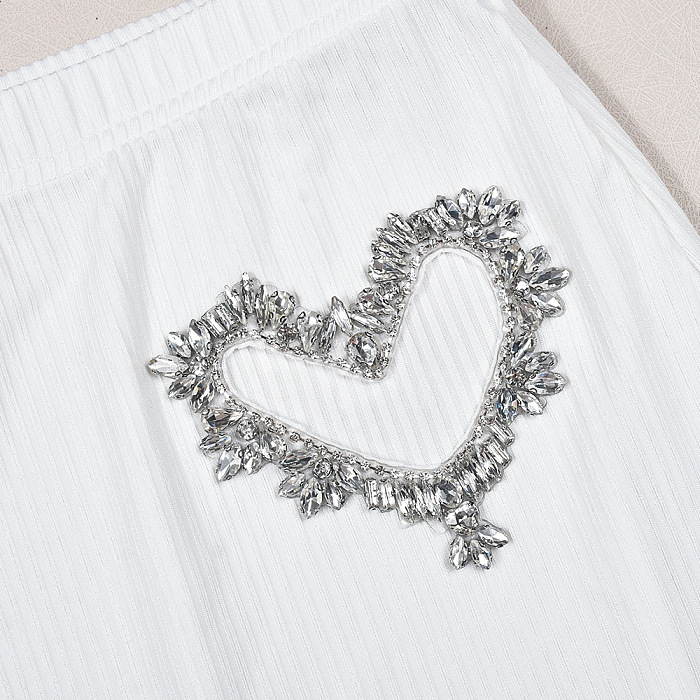 SUPER WHOLESALE | Pit Material Heart Shape Cut Out Skirt Set