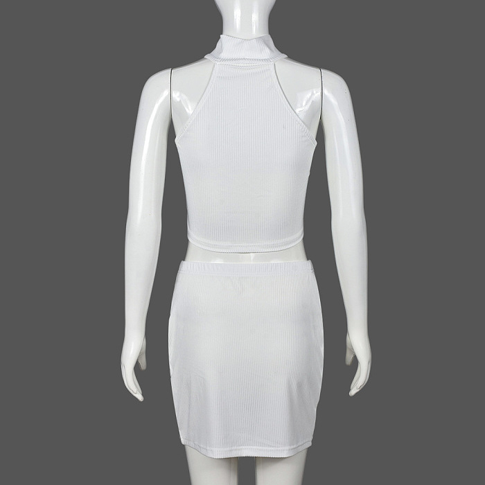 SUPER WHOLESALE | Pit Material Heart Shape Cut Out Skirt Set