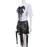 SUPER WHOLESALE | Embroidered Short Set with Strips