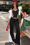 SUPER WHOLESALE| Patchwork Jogging Pants in Two Tones