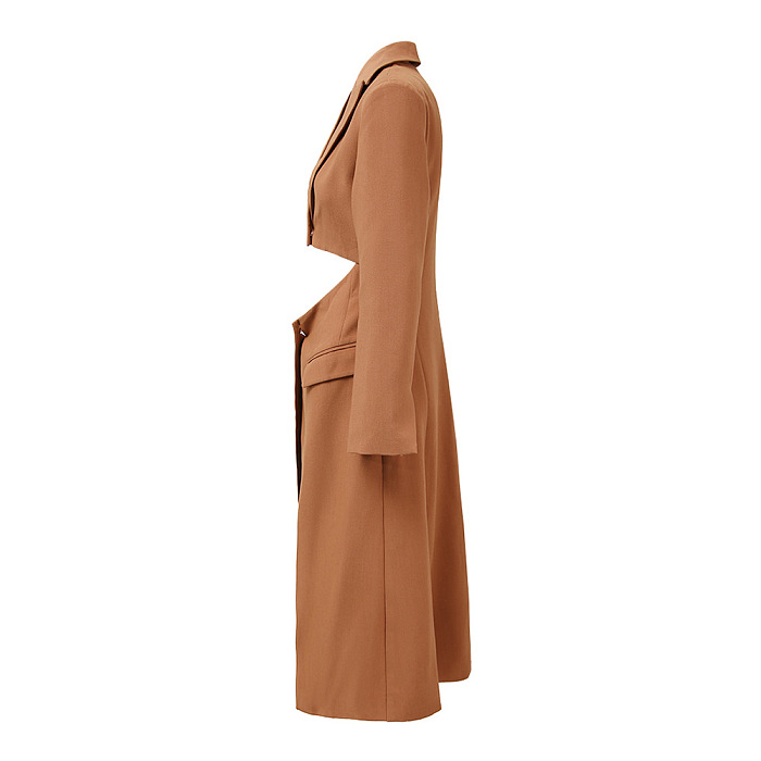 SUPER WHOLESALE|  Hollow-out Long Coat