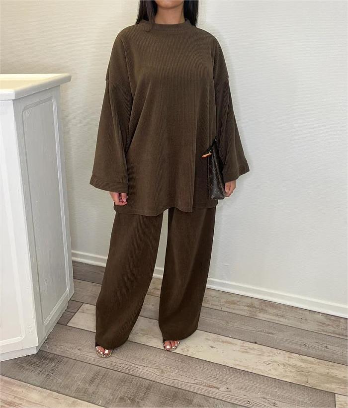 SUPER WHOLESALE| Pit Material Over Size Pants Set