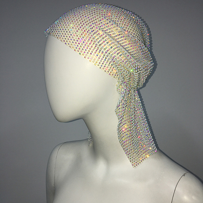 SUPER WHOLESALE| Rhinestone Headscarf ( Short)