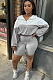 SUPER WHOLESALE| Half Zipper Shorts Set in Two Tones