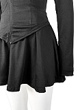 SUPER WHOLESALE| Pleated Skirt & Tracking Top