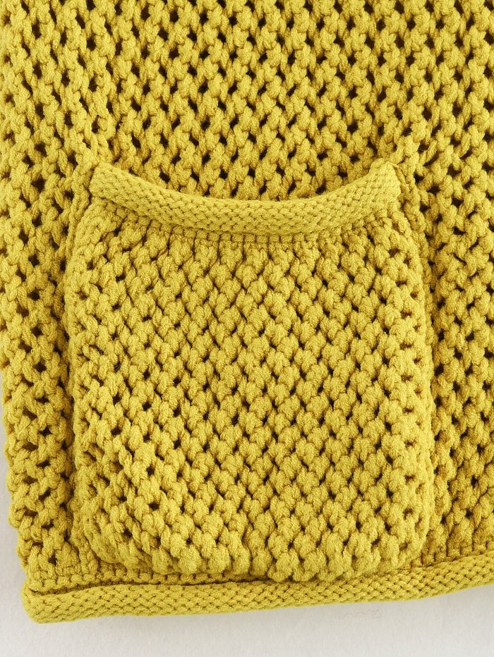 SUPER WHOLESALE| Knitted Vest with Big Buttons