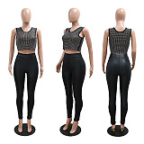 SUPER WHOLESALE| Rhinestone Vest Top