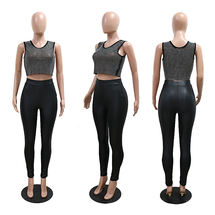 SUPER WHOLESALE| Rhinestone Vest Top