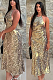 SUPER WHOLESALE| Leopard Strapped Maxi Dress