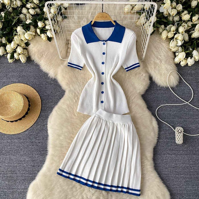 SUPER WHOLESALE| Tennis Pleated Skirt Set