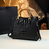 SUPER WHOLESALE| Bamboo Handle Shoulder Bag