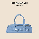 SUPER WHOLESALE| Rectanglar Bows Shoulder Bag