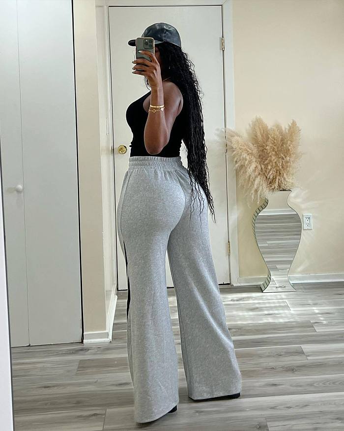 SUPER WHOLESALE| Striped Loose Pants