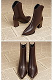SUPER WHOLESALE| Pointed-toe Back Zipper Heels