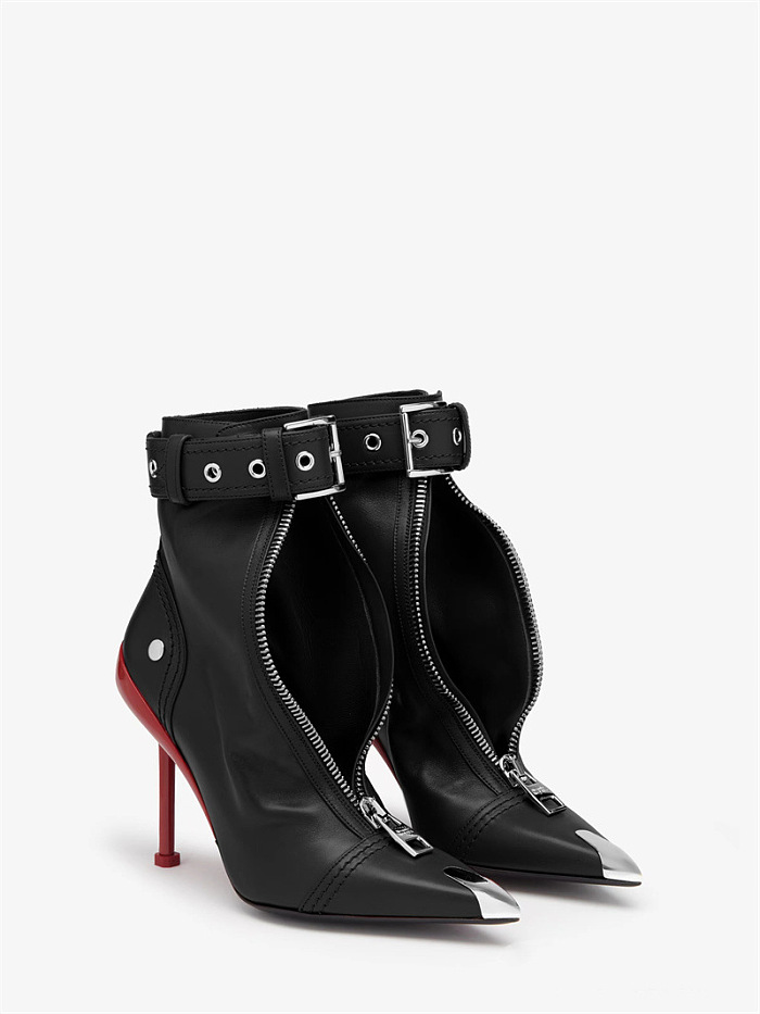 SUPER WHOLESALE| Pointed-toe Zipper Heels