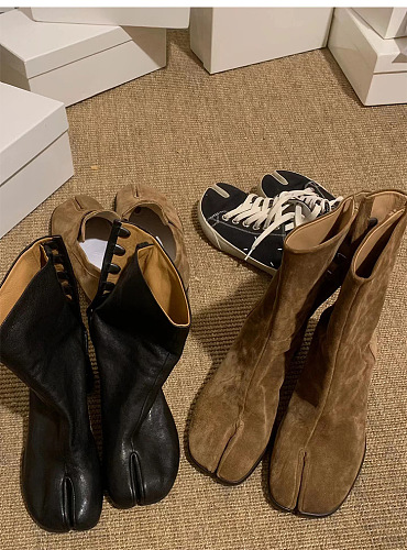 SUPER WHOLESALE| Split-toe Chelsea women's Ankle Boots