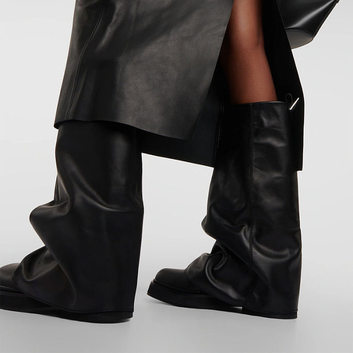 SUPER WHOLESALE| Platform Knee Height Calf Boots