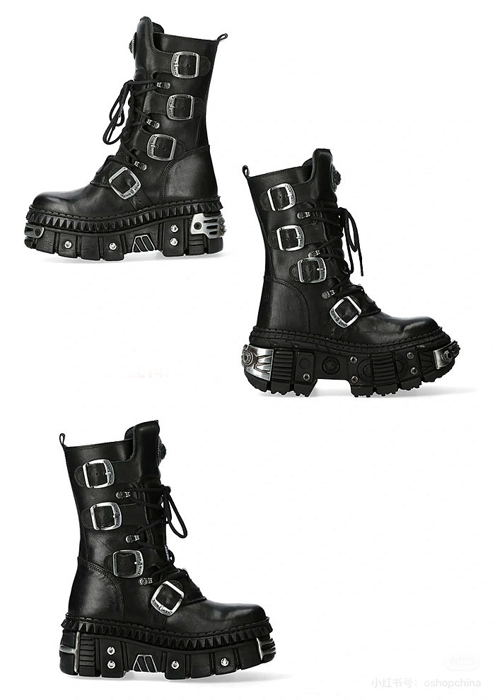 SUPER WHOLESALE| Mid-calf Gothic Style Women's Martin Boots