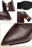 SUPER WHOLESALE| Pointed-toe Back Zipper Heels