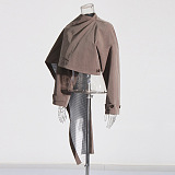 SUPER WHOLESALE| Cape Shawl-style Premium Coat