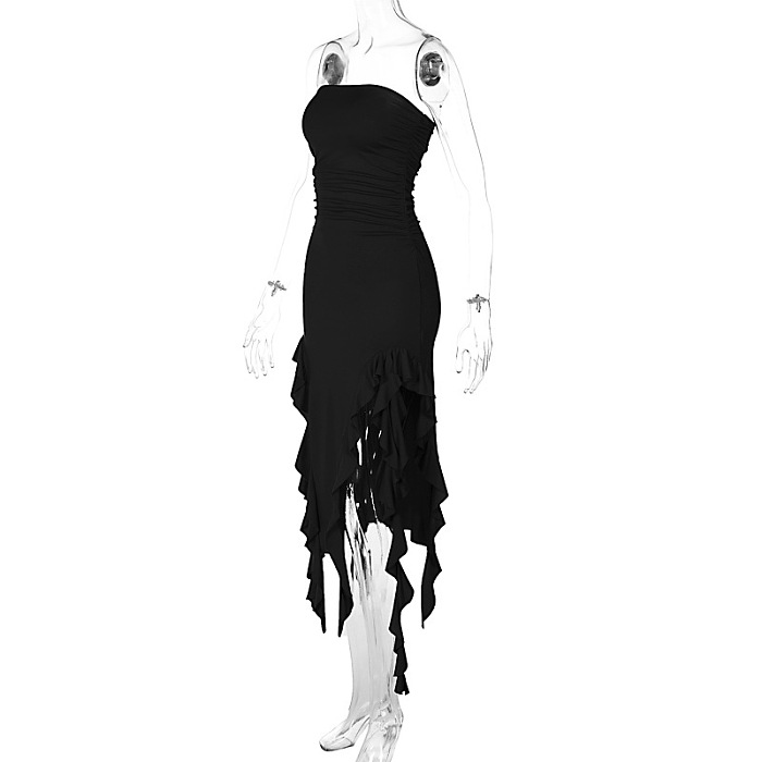SUPER WHOLESALE| Strapless Fringe Dress